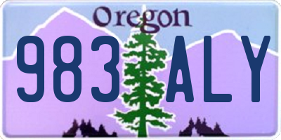 OR license plate 983ALY