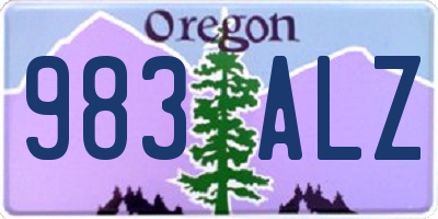 OR license plate 983ALZ