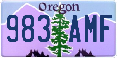 OR license plate 983AMF