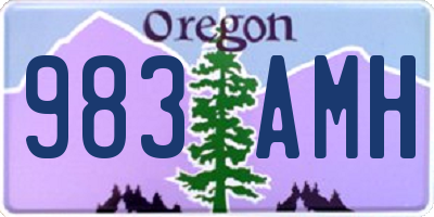 OR license plate 983AMH