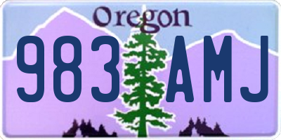 OR license plate 983AMJ