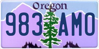 OR license plate 983AMO