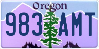 OR license plate 983AMT