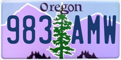 OR license plate 983AMW