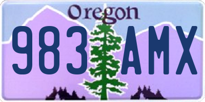 OR license plate 983AMX