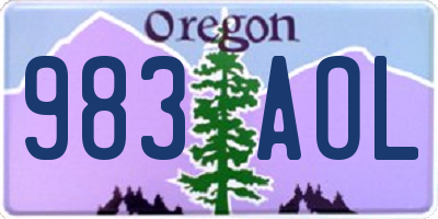 OR license plate 983AOL