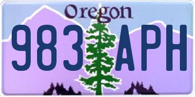 OR license plate 983APH
