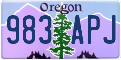 OR license plate 983APJ