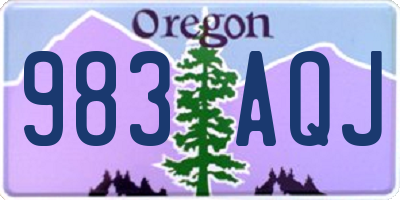 OR license plate 983AQJ