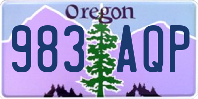 OR license plate 983AQP