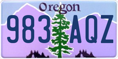 OR license plate 983AQZ