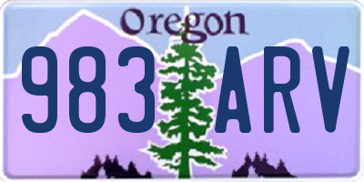 OR license plate 983ARV