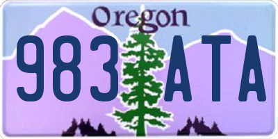 OR license plate 983ATA