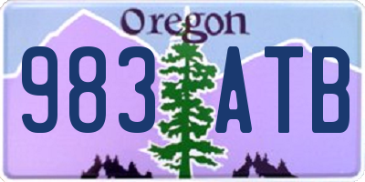 OR license plate 983ATB