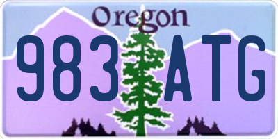 OR license plate 983ATG