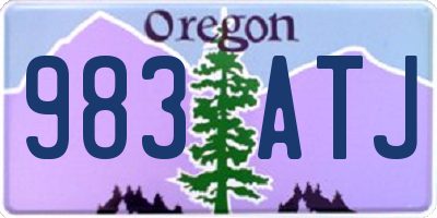 OR license plate 983ATJ