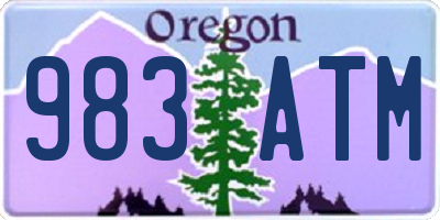 OR license plate 983ATM