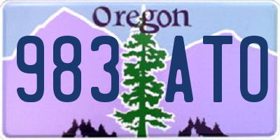 OR license plate 983ATO