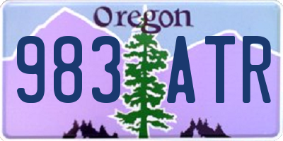 OR license plate 983ATR
