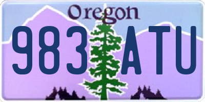 OR license plate 983ATU