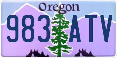OR license plate 983ATV
