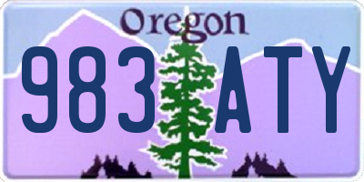 OR license plate 983ATY