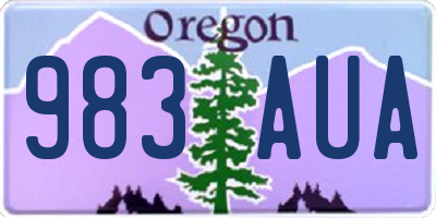 OR license plate 983AUA