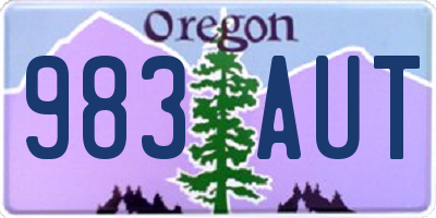 OR license plate 983AUT