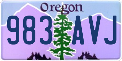 OR license plate 983AVJ