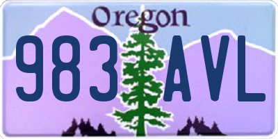 OR license plate 983AVL