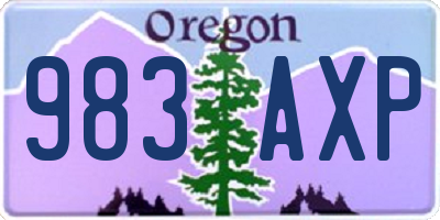 OR license plate 983AXP
