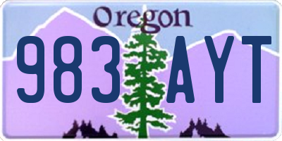 OR license plate 983AYT