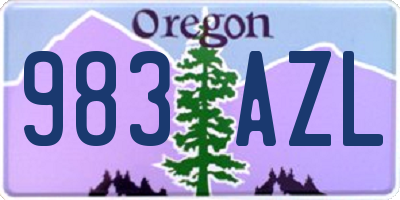 OR license plate 983AZL