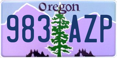 OR license plate 983AZP