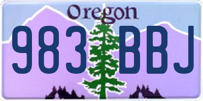 OR license plate 983BBJ