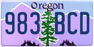 OR license plate 983BCD