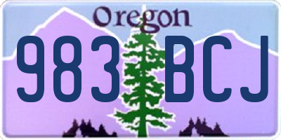 OR license plate 983BCJ