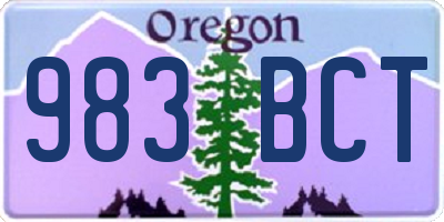 OR license plate 983BCT