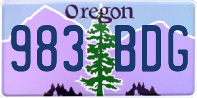 OR license plate 983BDG