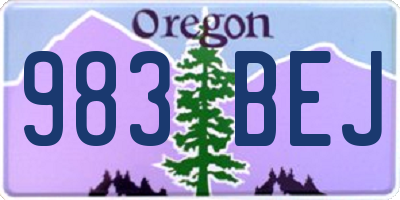 OR license plate 983BEJ