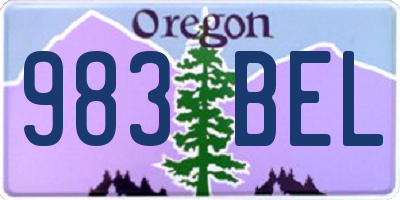 OR license plate 983BEL