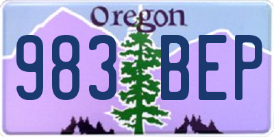 OR license plate 983BEP