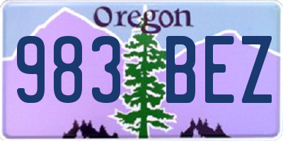 OR license plate 983BEZ