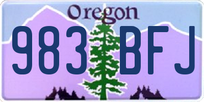 OR license plate 983BFJ