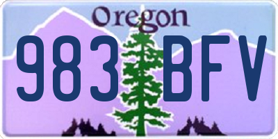 OR license plate 983BFV