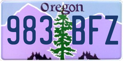 OR license plate 983BFZ