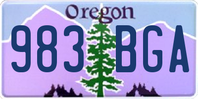 OR license plate 983BGA