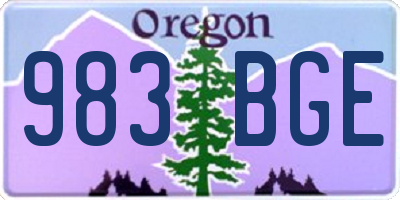 OR license plate 983BGE