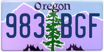 OR license plate 983BGF