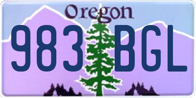 OR license plate 983BGL
